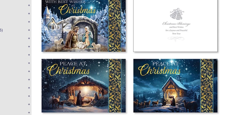 CBC Pack Of 10 Religious Christian Christmas Cards With Envelope Free Postage