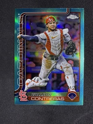 2025 Topps Chrome Willson Contreras #82 Teal Refractor /299