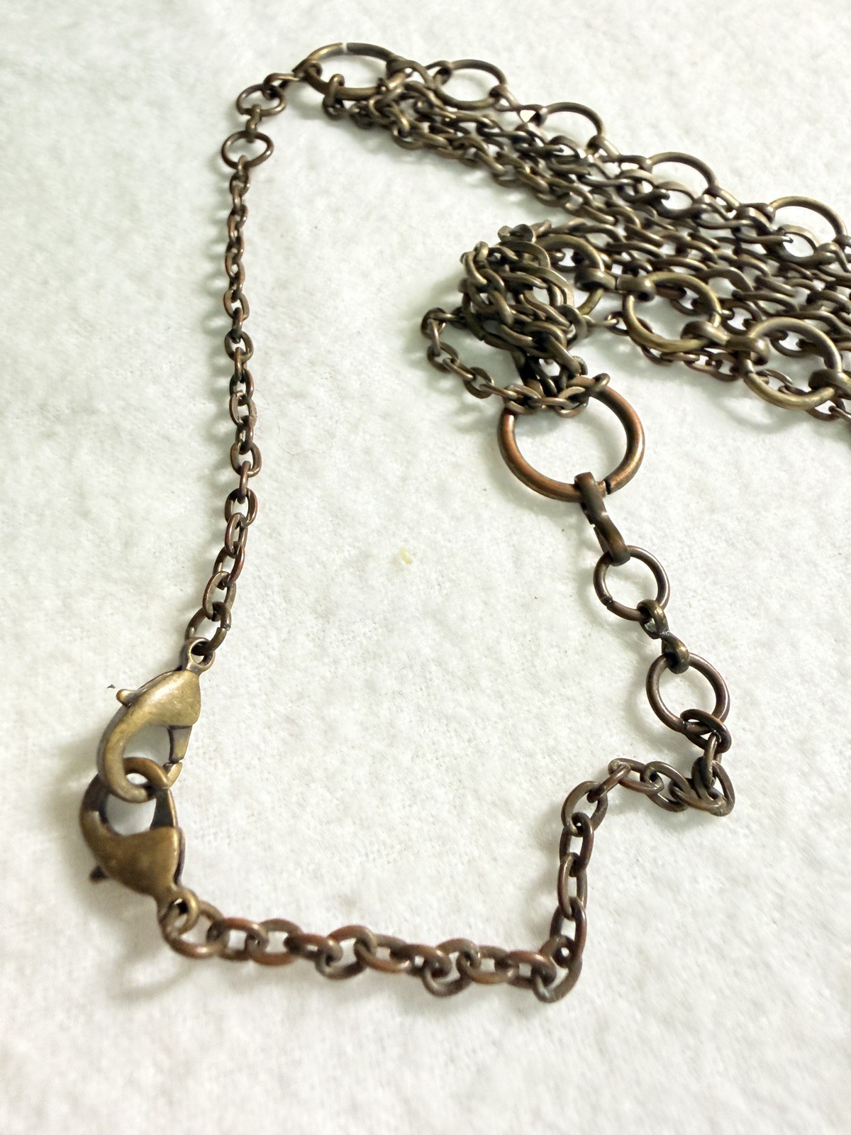 Solid Brass Industrial Multi-Strand Necklace Laye… - image 5