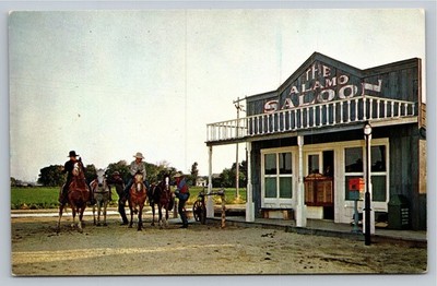 Old Abilene Town Kansas Postcard - Alamo Saloon & Cowboys