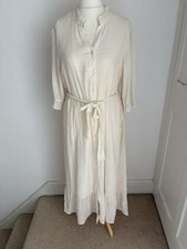 Soyaconcept Ivory Tea Button Up Short sleeved Dress Size M