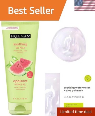 Refreshing Watermelon Aloe Gel Mask -  Moisturizer for Irritated Skin, 6oz