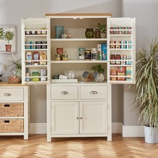 Cotswold Cream Double Kitchen Larder Pantry Cupboard - SLIGHT SECONDS-WT49-F525