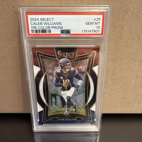 2024 Panini Select Concourse Caleb Williams #25 Tri-Color Prizm /299 (RC) PSA 10