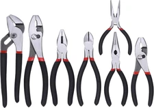 7-Piece Utility Pliers Set, Includes Slip Joint, Long Nose, Diagonal, Groove Joi