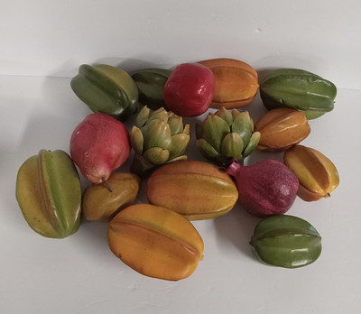 Artificial Faux Fruit Table Decor Basket Bowl Vase Decorative accessories 16 pce