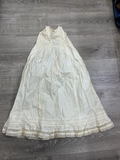 antique victorian cotton baby doll dress long cotton lace christening gown