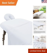 Luxury 3-Piece Soft Microfiber Massage Table Sheets Set in White - Cozy Comfort