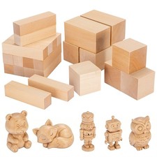 Whittling Basswood Carving Blocks Soft Wood Kit 3 Different Sizes 24 PCS