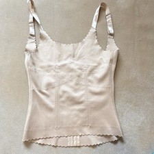 Prima Valentina Women s L Beige Shapewear Vest Top Adjustable Front Hook Eye