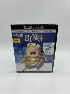 Sing 4K UHD Blu-ray Matthew McConaughey NEW Factory Sealed