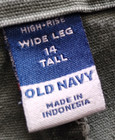 OLD NAVY Sage Green "WIDE Leg" CHINO Pants Sz 14 Tall (28 Inseam) — photo 5