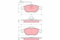 Bremsbelagsatz FÜR Alfa Romeo 147 (937 ), Alfa Romeo 156 (932 ) - TRW GDB1444