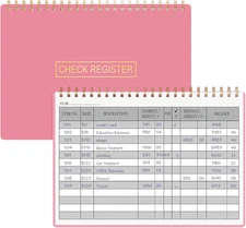 Check Registers for Personal Checkbook, Transaction Expense Ledger Log Book for