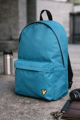 New Lyle & Scott Turquoise Backpack Eagle Logo Bag