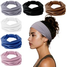 HSEM Headbands for Women, Wide 9.4"x5.5", Grey/Navy/Brown/White/Pink/Black