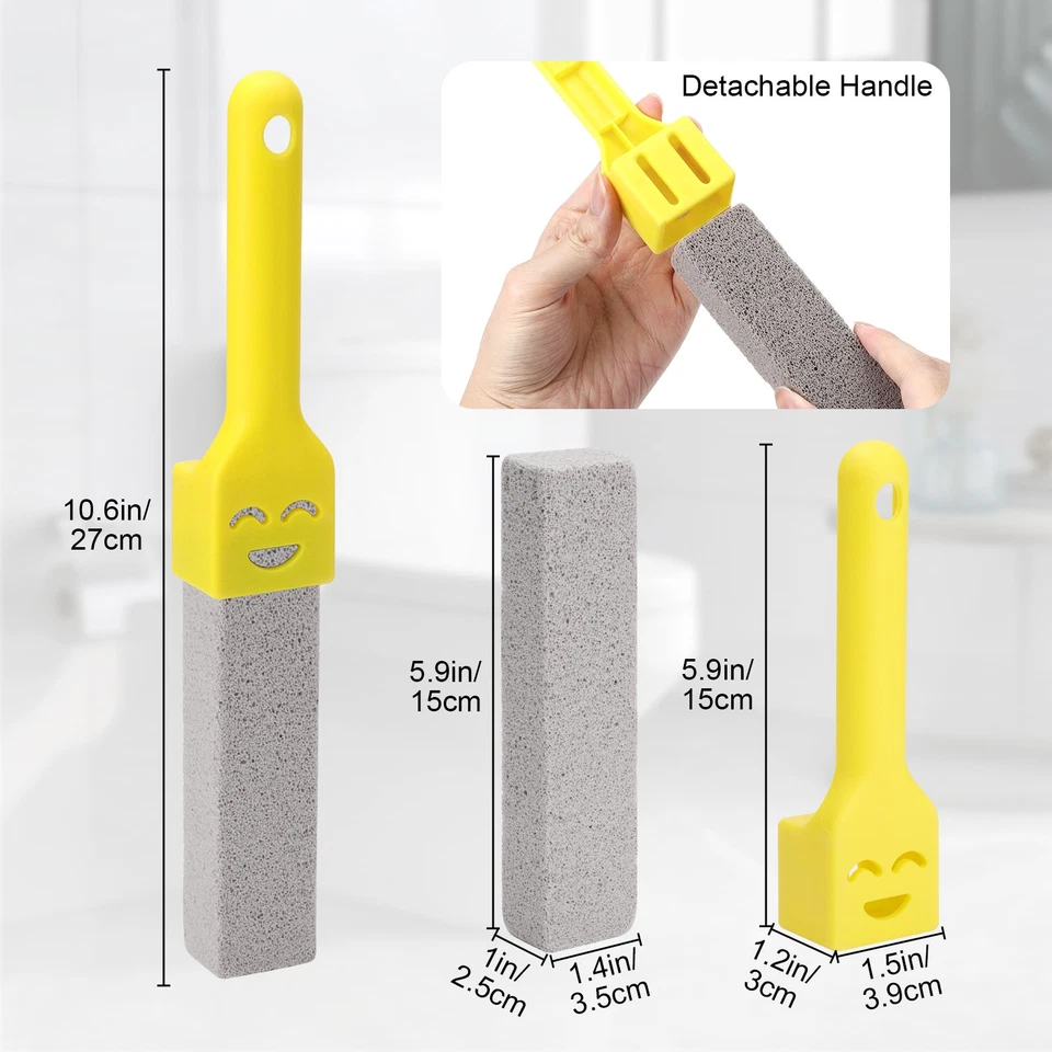 Limpiador de piedras pómez con mango de alta resistencia de 10 piezas para fregadero de inodoro quitamanchas duras Foto 2 de 4