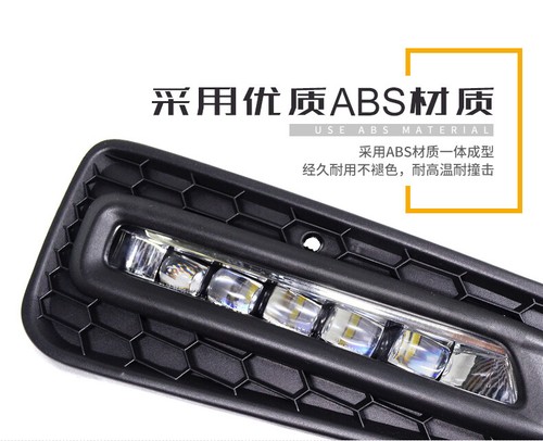 2 Pcs Car LED DRL Daytime Running Lights Fog Lamp Cover For Honda City 2015-2017 - Picture 5 of 7