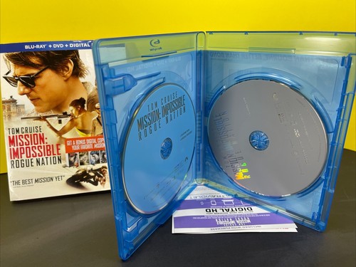 Mission: Impossible - Rogue Nation (Blu-ray/DVD, 2-Disc Set DIGITAL) ACTION!