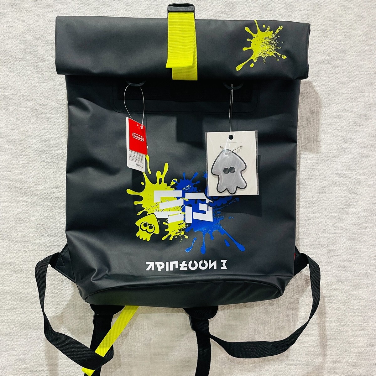 Splatoon 3 Roll Top Backpack Size:14.9×18.8×4.7(in