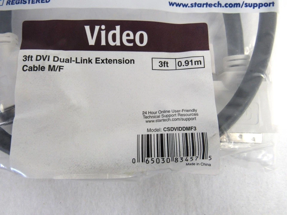 StarTech CSDVIDDMF3 DVIDDMF3 3FT Male to Female DVI Dual Link Extension 73-1 - Image 2 of 3