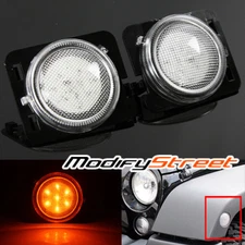 For 07-15 JEEP WRANGLER JK CLEAR 3.5W LED SIDE MARKER LIGHTS/7 x AMBER 3030 SMD