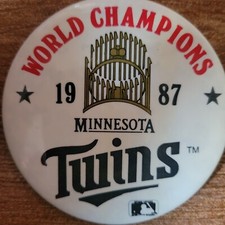 Vintage MINNESOTA TWINS 1987 World Champions Pinback Button-3