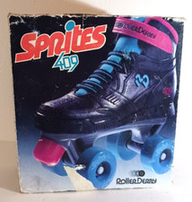 VTG SPRITES 409 ROLLER DERBY 4X4 SKATES Size 6 Red Black Teal MODEL 1366