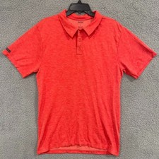 Rhone Polo Shirt Mens Large Orange Golf Performance Short Sleeve Stretch