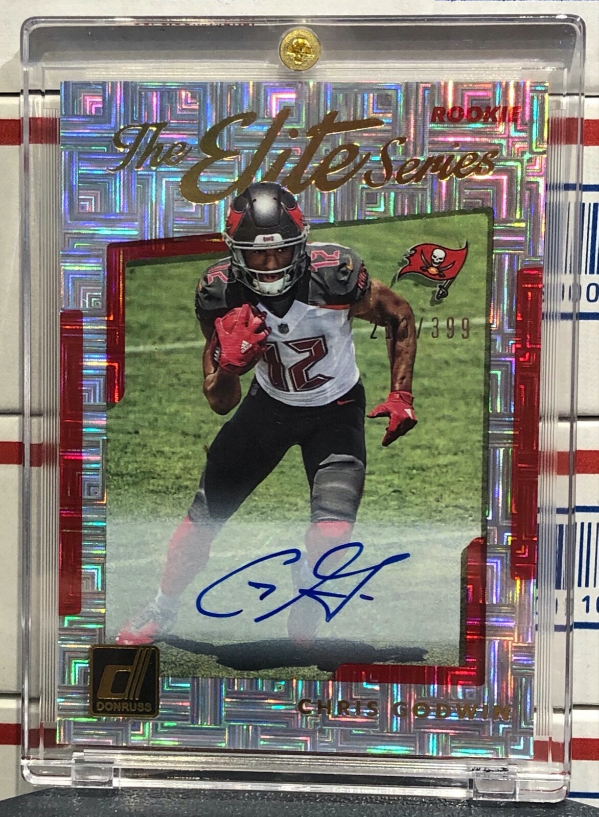 2017 PANINI DONRUSS CHRIS GODWIN, #22, AUTO, THE ELITE SERIES ROOKIES, #213/399