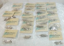 Hair Barrette Jewelry Findings 40mm Silver Blanks Lot Of 23