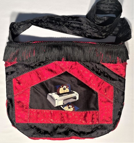 Borsa Ricamata Vintage 1998 Looney Tunes Rara Diavolo della Tasmania Di Sheri Sterling - Foto 2 di 5