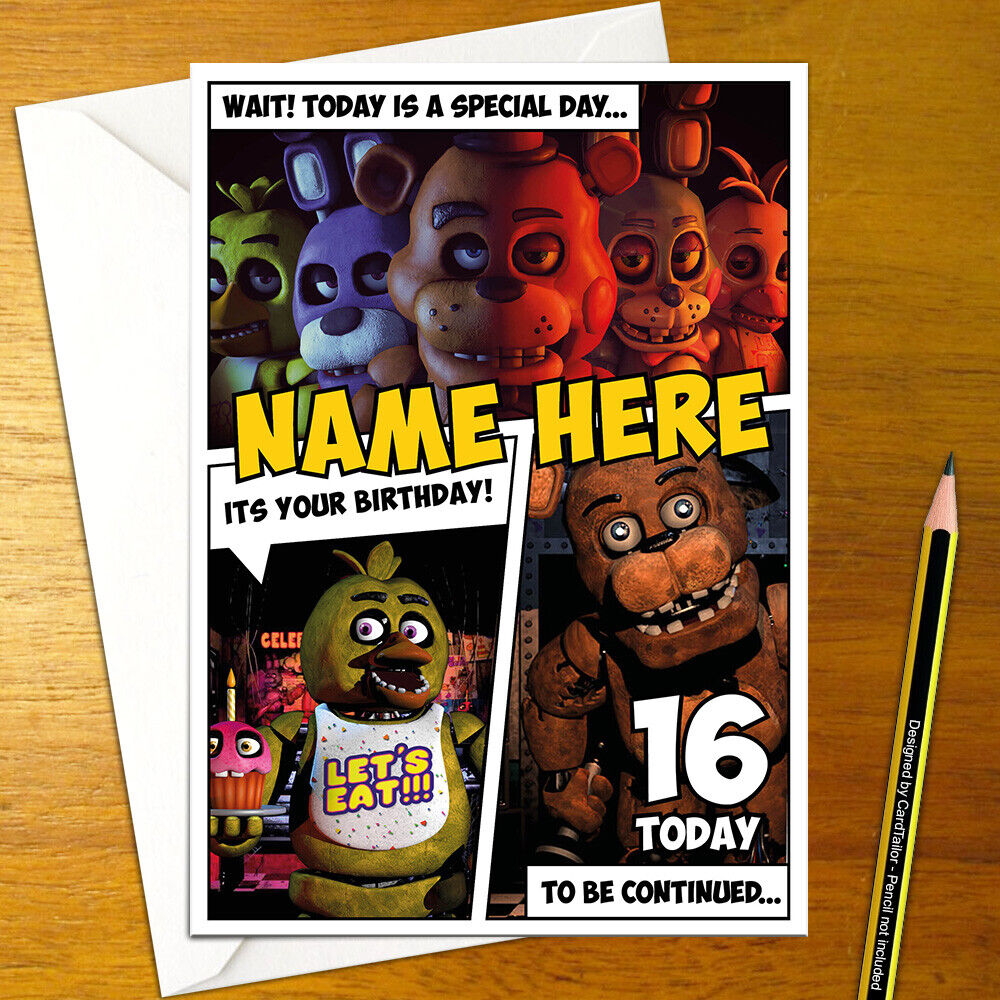 Fnaf Five Nights At Freddy's Personalised Children's Birthday