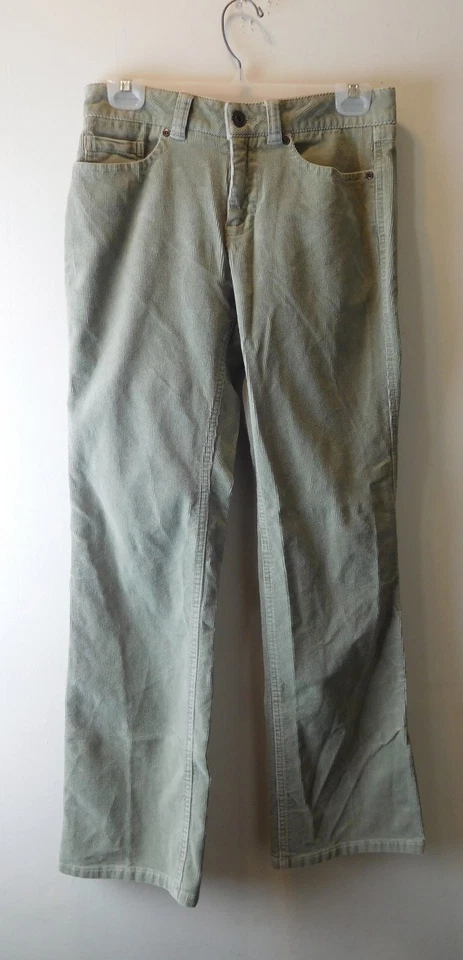 Женские джинсы Bass вельветовые брюки размер 2 шалфей зеленый хлопок смесь спандекса - Изображение 2 из 4