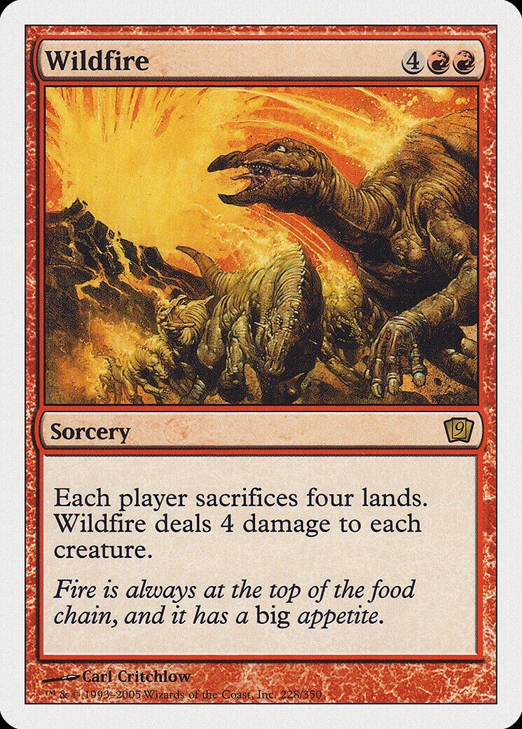Magic the Gathering WILDFIRE #228/350 Ninth Edition Red Rare 2005 NM