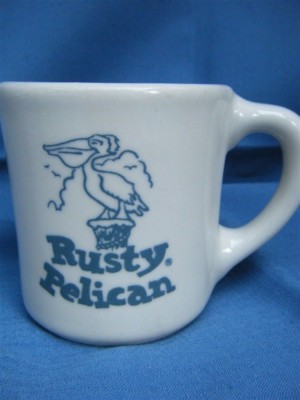 Vintage Rusty Pelican Coffee Mug Cup Dove Usa Logo Heavy Collectible Mug Ebay