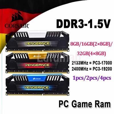 Corsair Vengeance 8GB 16GB(2×8GB) DDR3 2133 2400MHz Desktop Speicher RAM 240pin