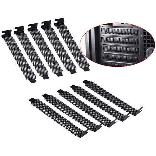 10Pcs New black PCI slot cover dust filter blanking plate hard steFY MB JW