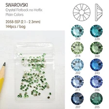 Swarovski 2.2mm-144pcs Flatback Crystal Nail Decoration Rhinestone #2058-SS7-Clr