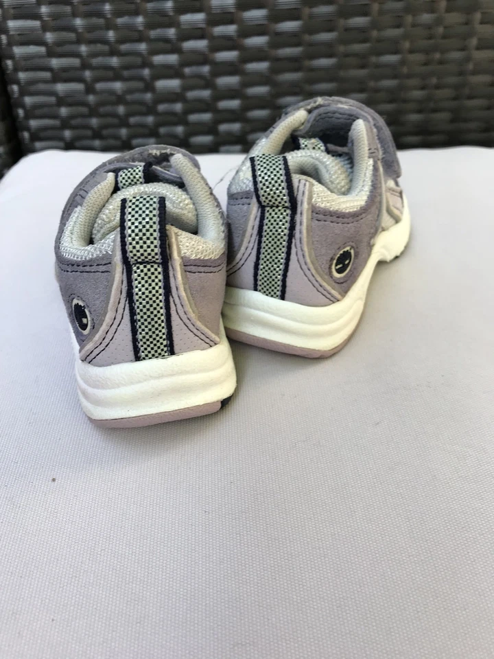 婴儿幼儿学步女孩运动鞋步行鞋 5 Timberland 紫色皮革  — 第 3/4 张图片