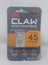 3M Claw Drywall Picture Hanger with Temporary Spot Marker, holds 45lbs,3 Hangers