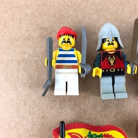 Vintage Lego Pirate Knight Castle Minifigures & Accessories Dragon Flag Vest LOT