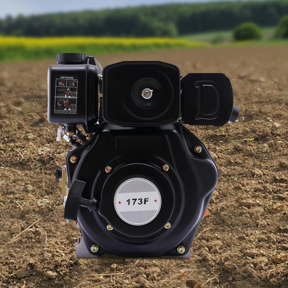 Motor diésel refrigerado por aire 4 tiempos monocilíndrico para maquinaria agrícola Foto 3 de 4