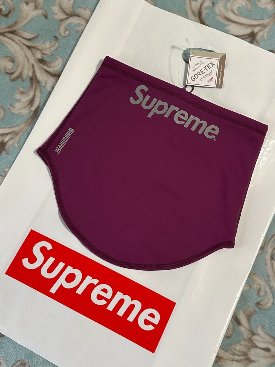 SUPREME WINDSTOPPER NECK GAITER (PURPLE) FW21 FACEMASK SCARF SKI