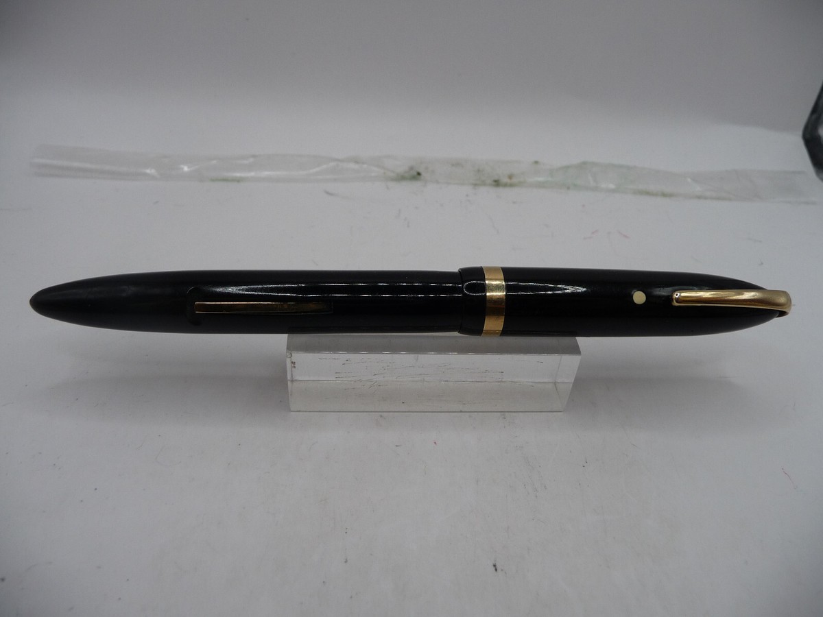 Sheaffer Vintage White Dot Black Military Clip Fountain Pen-extra
