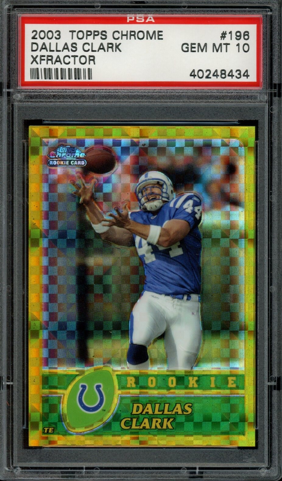Dallas Clark Topps Chrome #196 Xfractor