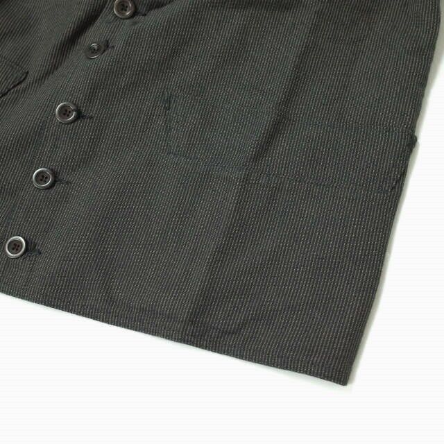ANATOMICA France DOLMAN JACKET - COTTON STRIPE 1 BLACK/BEIGE ANATOMICA France DOLMAN JACKET - COTTON STRIPE 1 BLACK/BEIGE