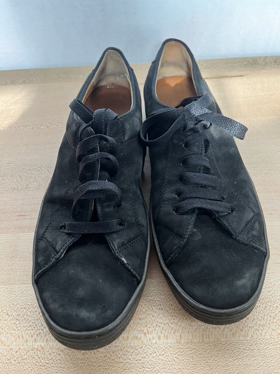 Vintage Salvatore Ferragamo Sport Lace Up Black Sneakers Size 8.5