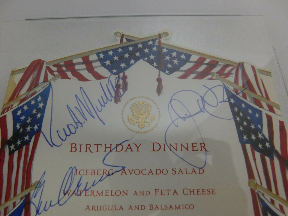 2008 WHITE HOUSE Dinner Menu Signed x7 Golf PGA Couples Crenshaw PSA Encapsulate - Image 4 of 4