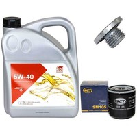 MotoröL Set 5W-40 5 Liter + ÖLfilter + ÖLablassschraube FüR Opel Vectra Zafira A